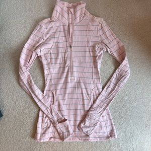 RARE lululemon pink quarter zip sz 2